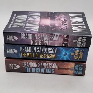 Brandon Sanderson The Mistborn Trilogy Paperback 3 Book Set Good